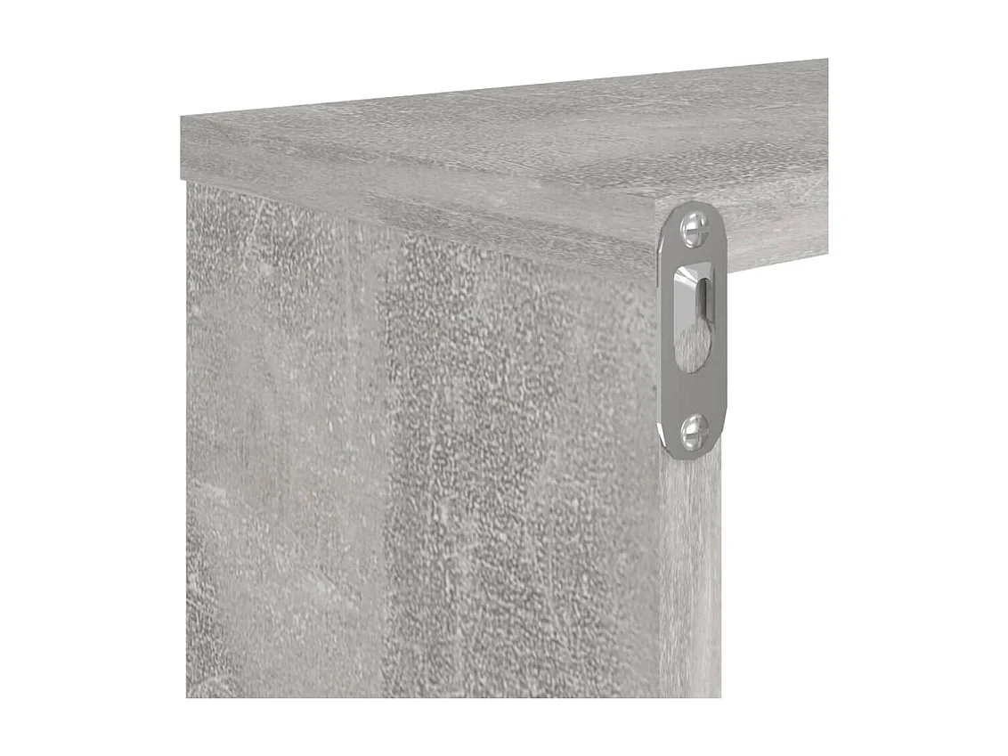 Étagères cube murales 4 pcs Gris béton 80x15x26,5 Bako