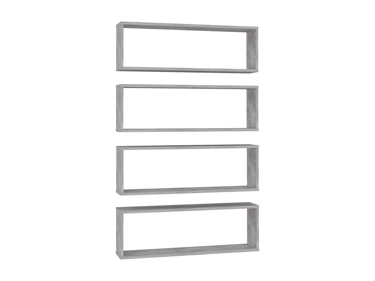 Étagères cube murales 4 pcs Gris béton 80x15x26,5 Bako