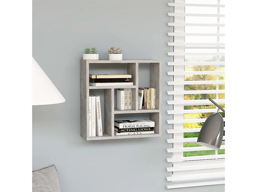 Étagère murale Gris béton 45,1x16x45,1