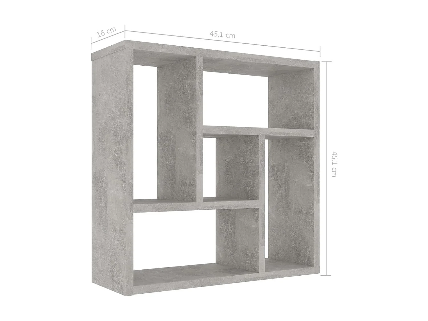 Étagère murale Gris béton 45,1x16x45,1