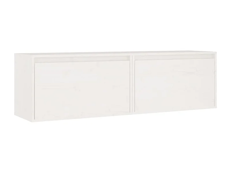 Armoires murales 2 pcs Blanc 60x30x35 Bois de pin massif