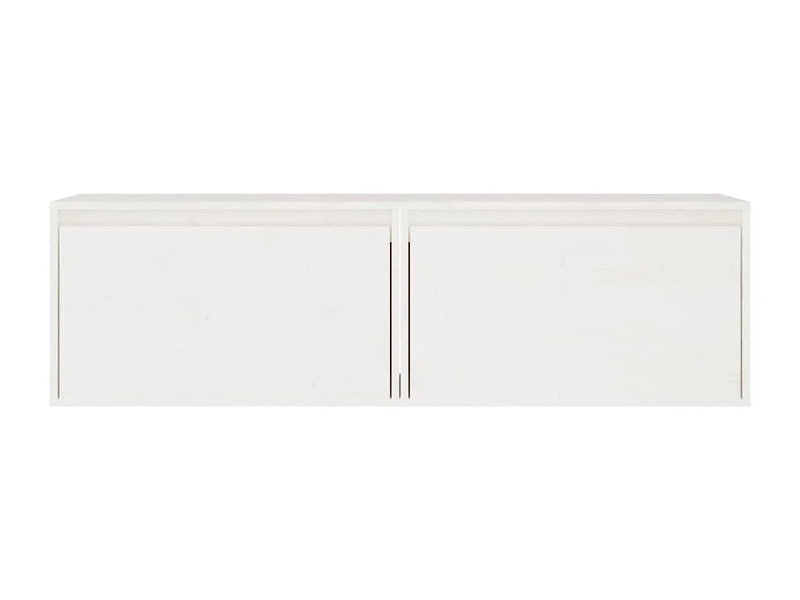 Armoires murales 2 pcs Blanc 60x30x35 Bois de pin massif