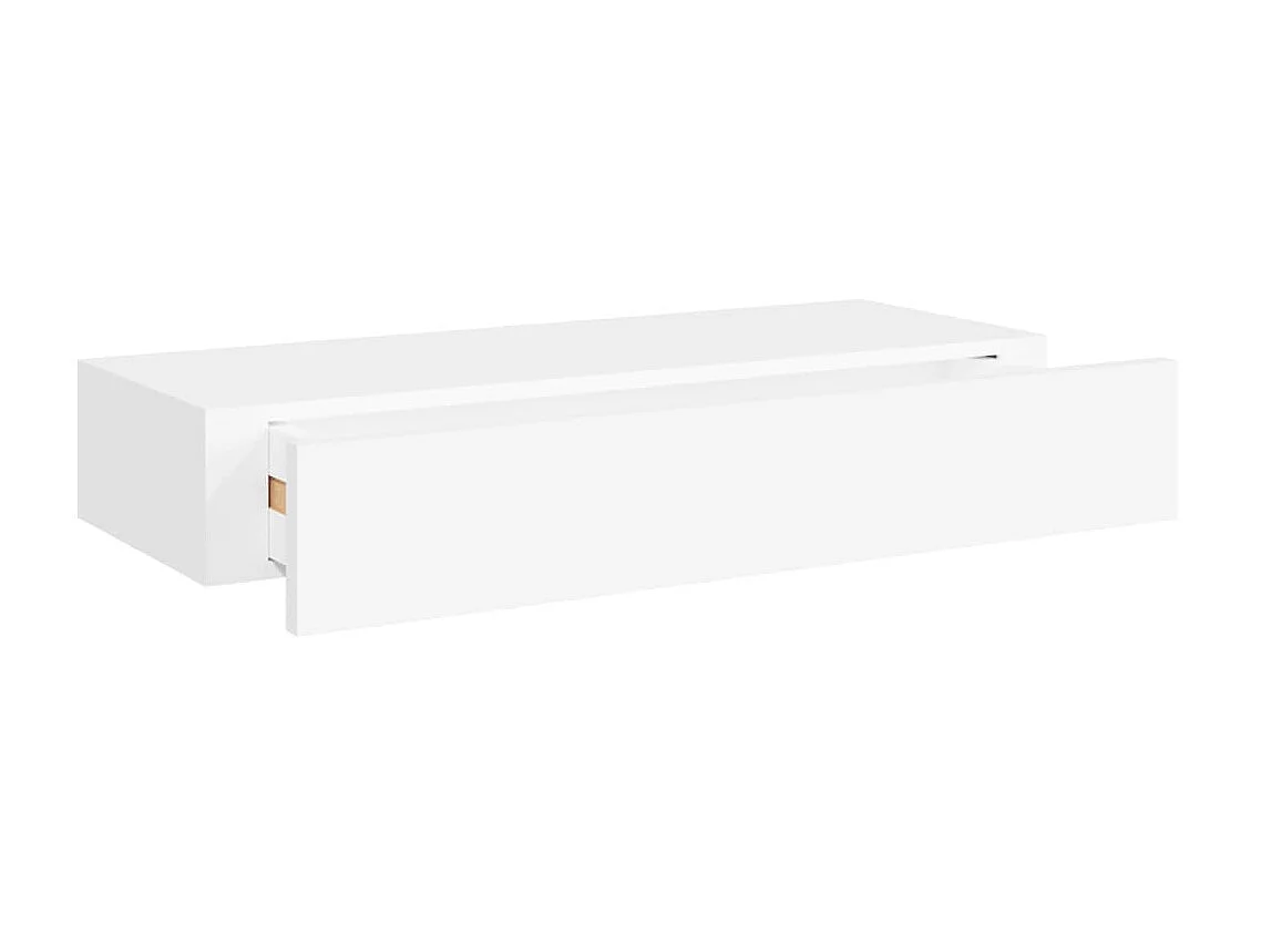 Étagères à tiroirs murales 2 pcs Blanc 60x23,5x10 Murka