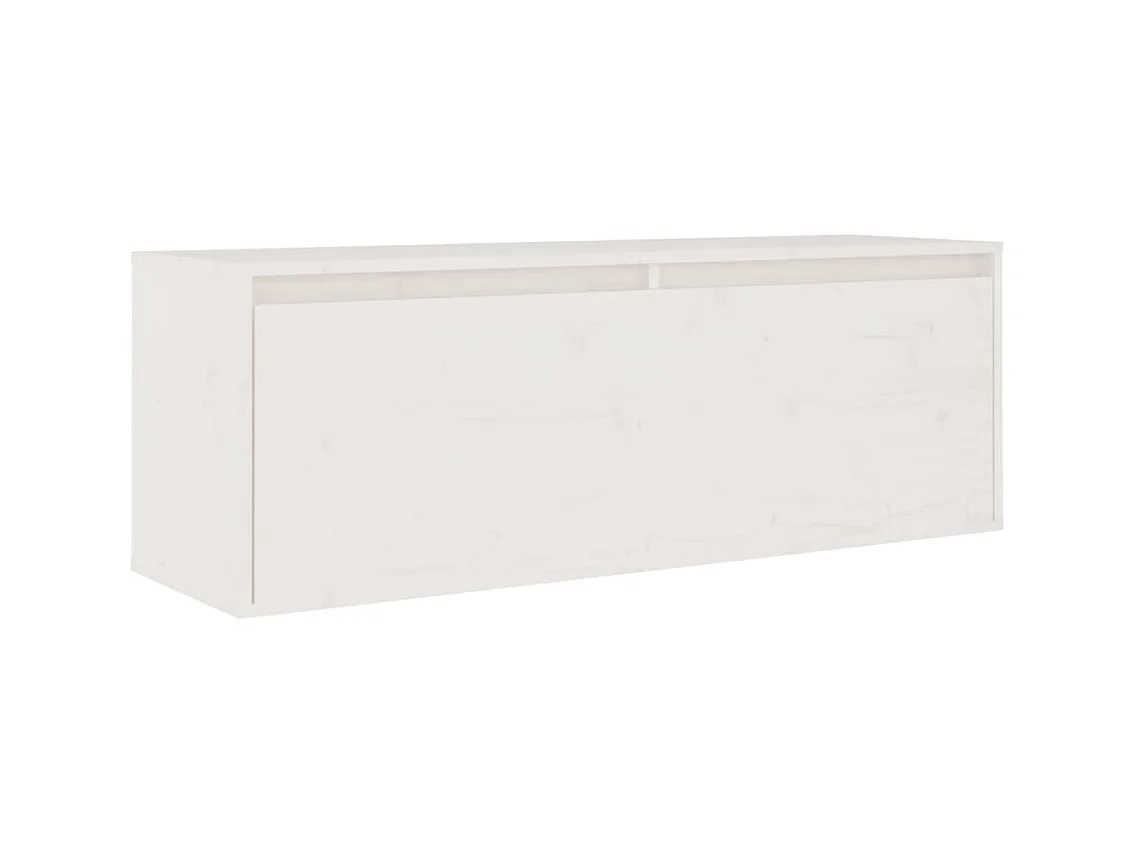 Armoire murale Blanc 100x30x35 Bois de pin massif