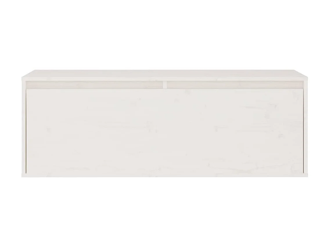 Armoire murale Blanc 100x30x35 Bois de pin massif