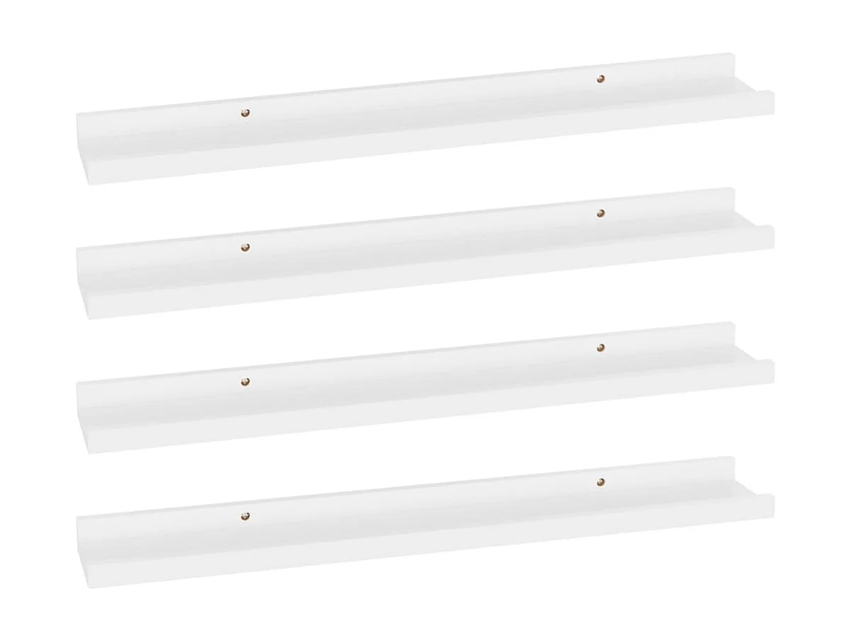 Étagères murales 4 pcs Blanc 60x9x3