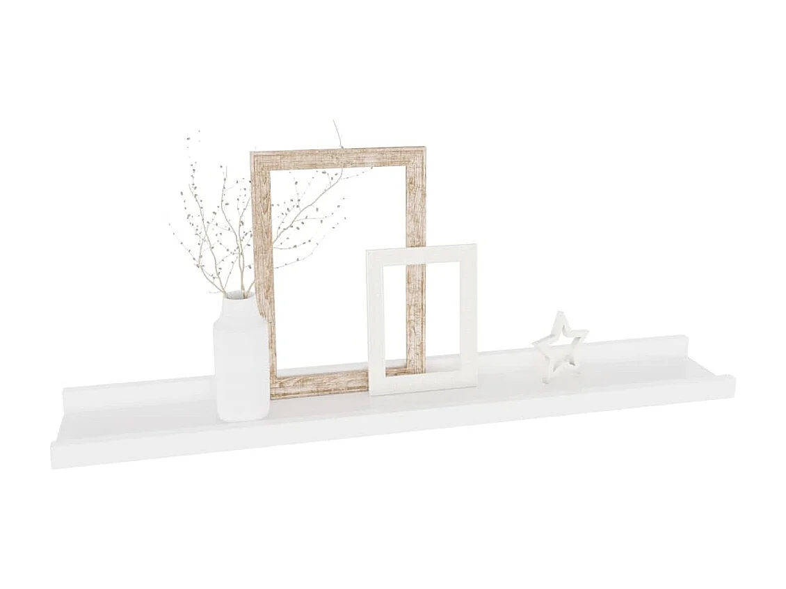 Étagères murales 4 pcs Blanc 60x9x3