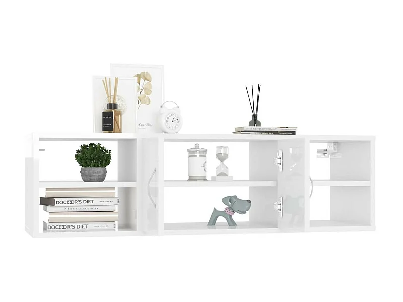 Étagère murale Blanc brillant 102x30x29