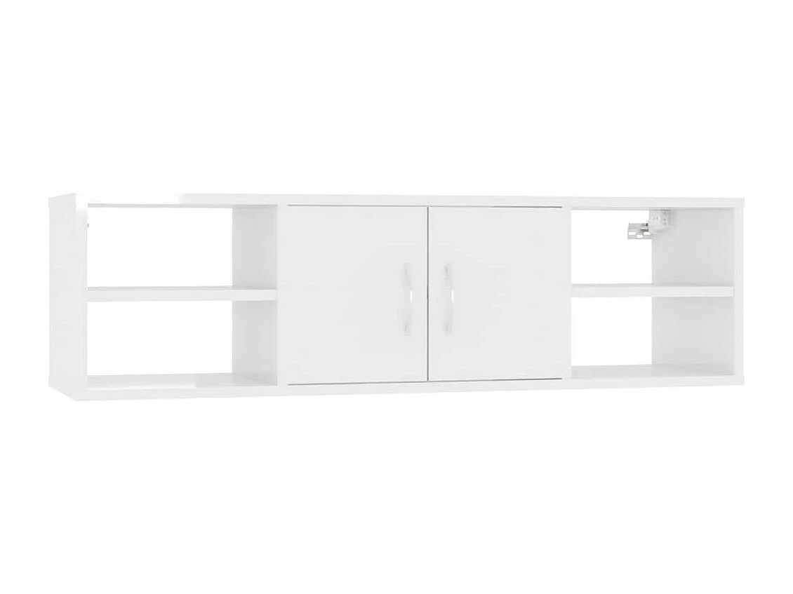 Étagère murale Blanc brillant 102x30x29