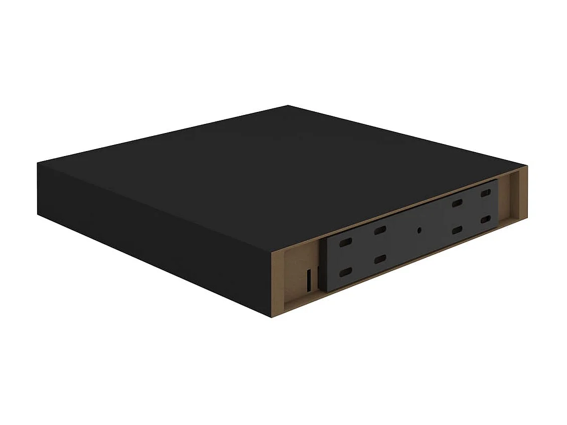 Étagère murale flottante Noir 23x23,5x3,8 MDF