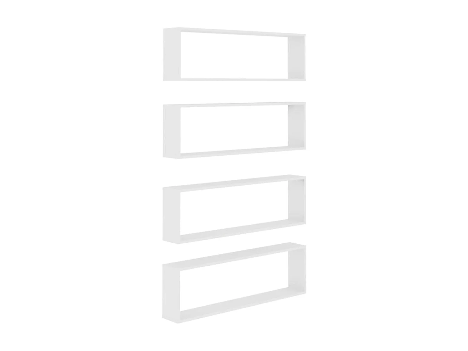 Étagères cube murales 4 pcs Blanc 100x15x30
