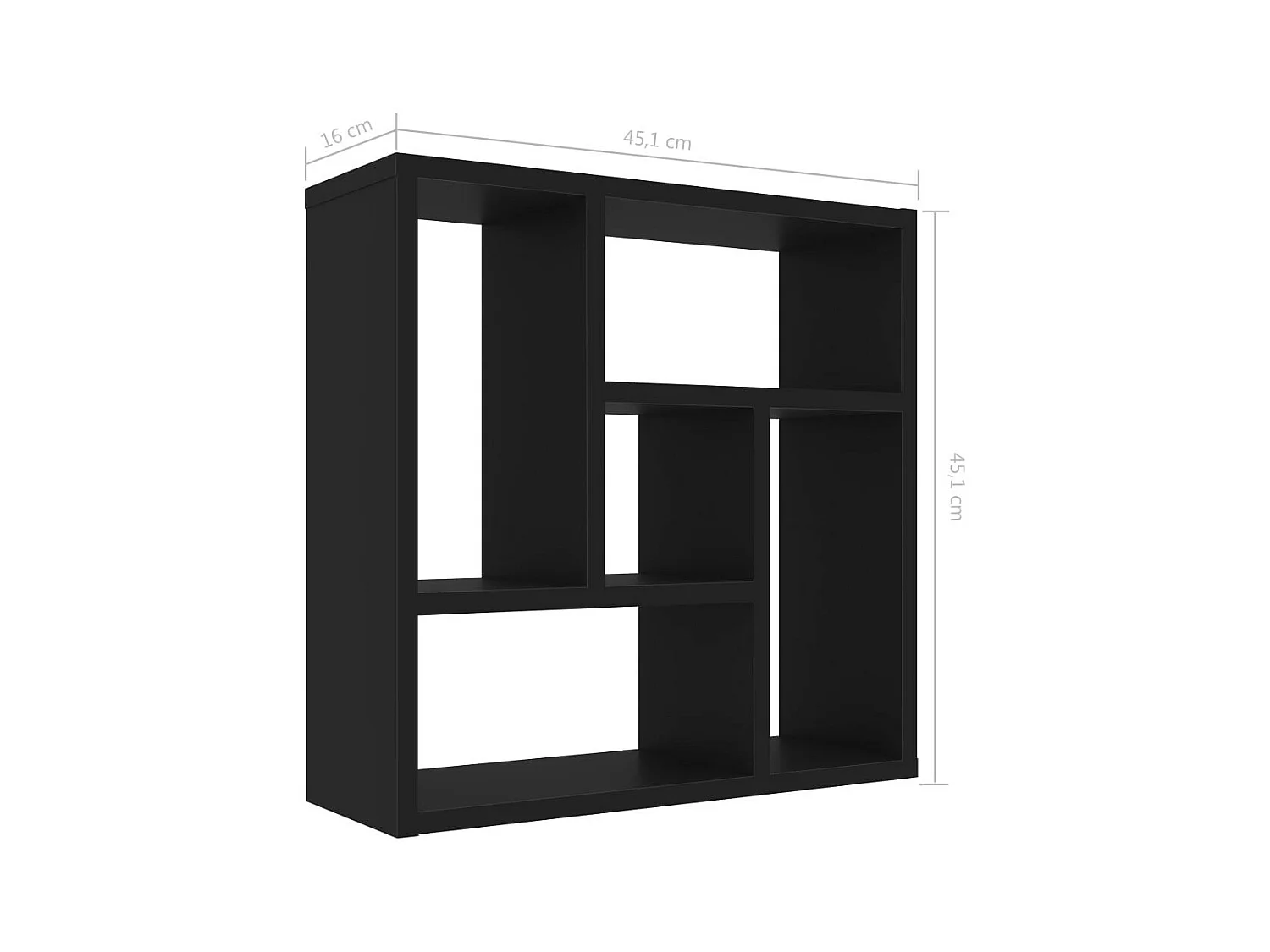 Étagère murale Noir 45,1x16x45,1