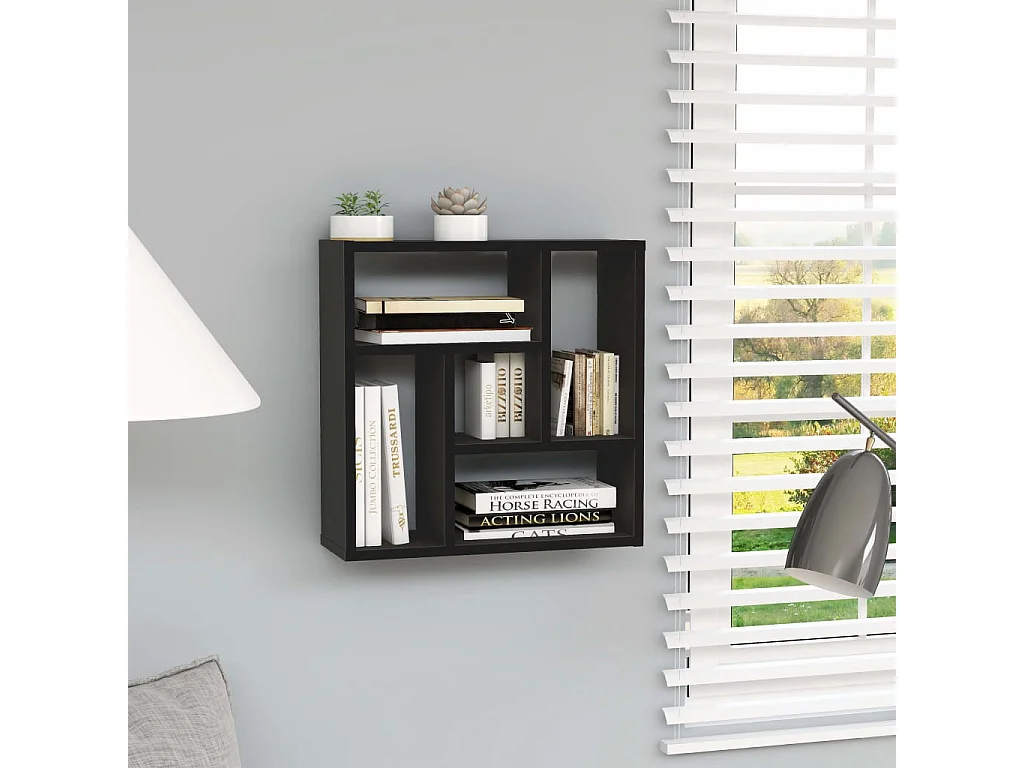 Étagère murale Noir 45,1x16x45,1