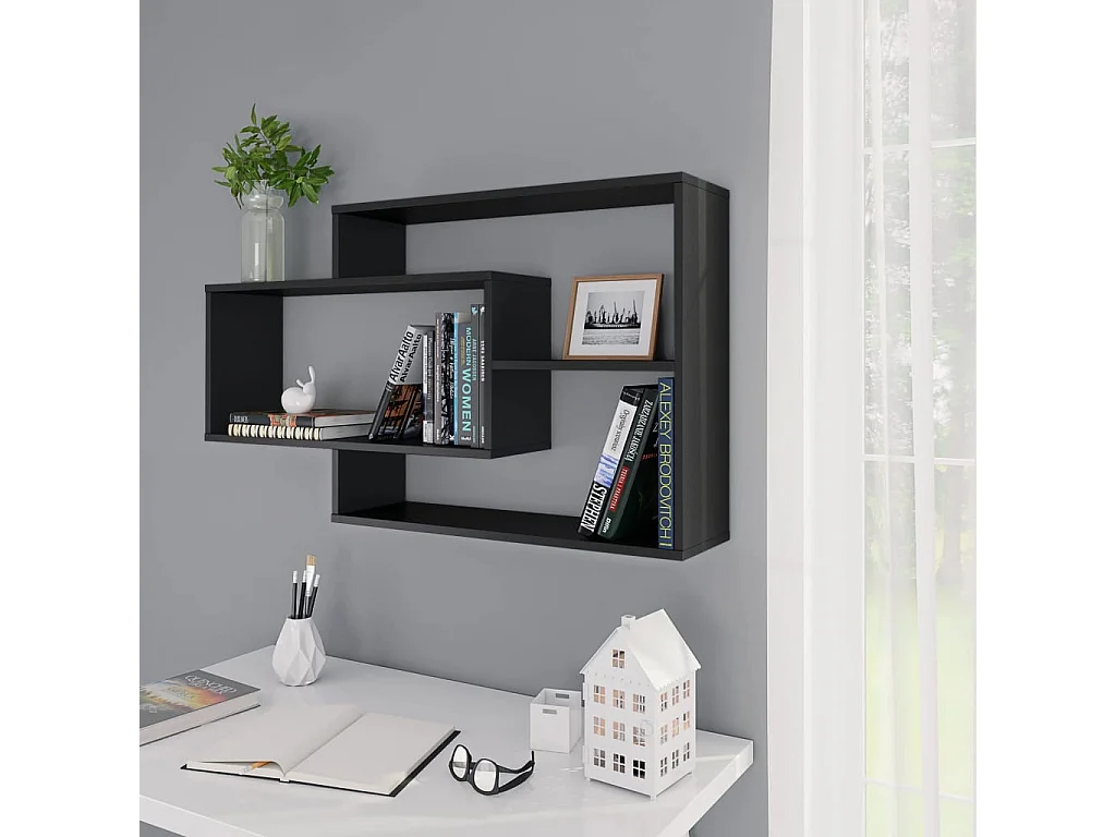 Étagères murales Noir 104x20x60