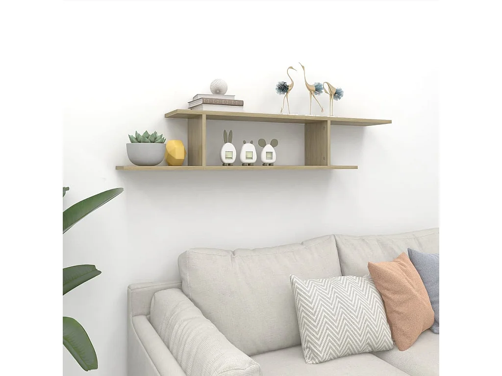 Étagère TV murale Chêne Sonoma 125x18x23