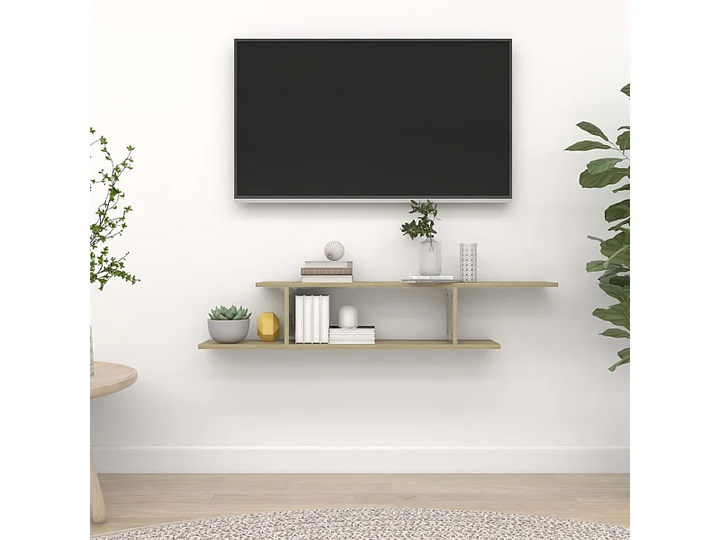 Étagère TV murale Chêne Sonoma 125x18x23