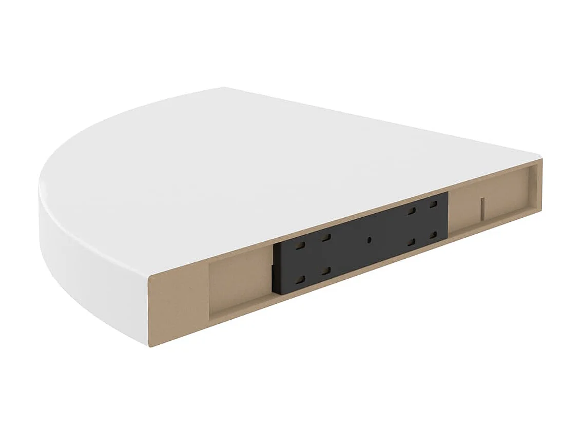 Étagère d'angle flottante Blanc 35x35x3,8 MDF