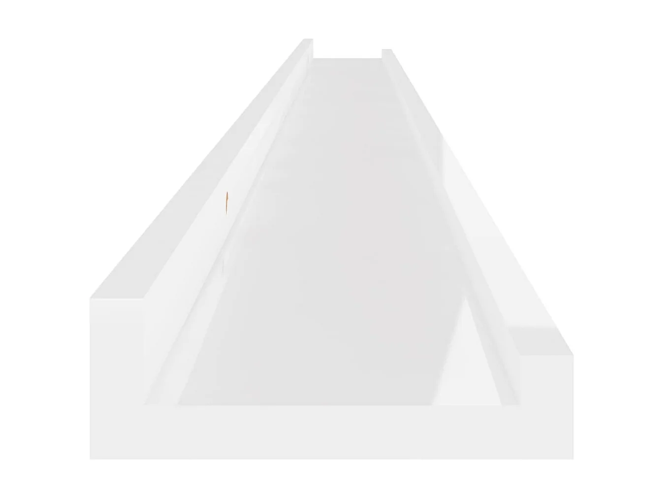 Étagères murales 4 pcs Blanc brillant 115x9x3