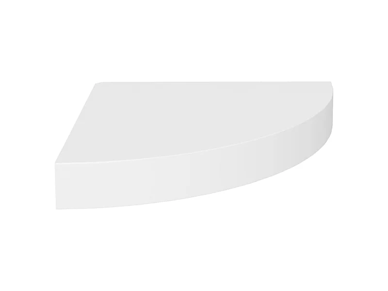 Étagère d'angle murale Chêne et blanc 35x35x3,8 MDF
