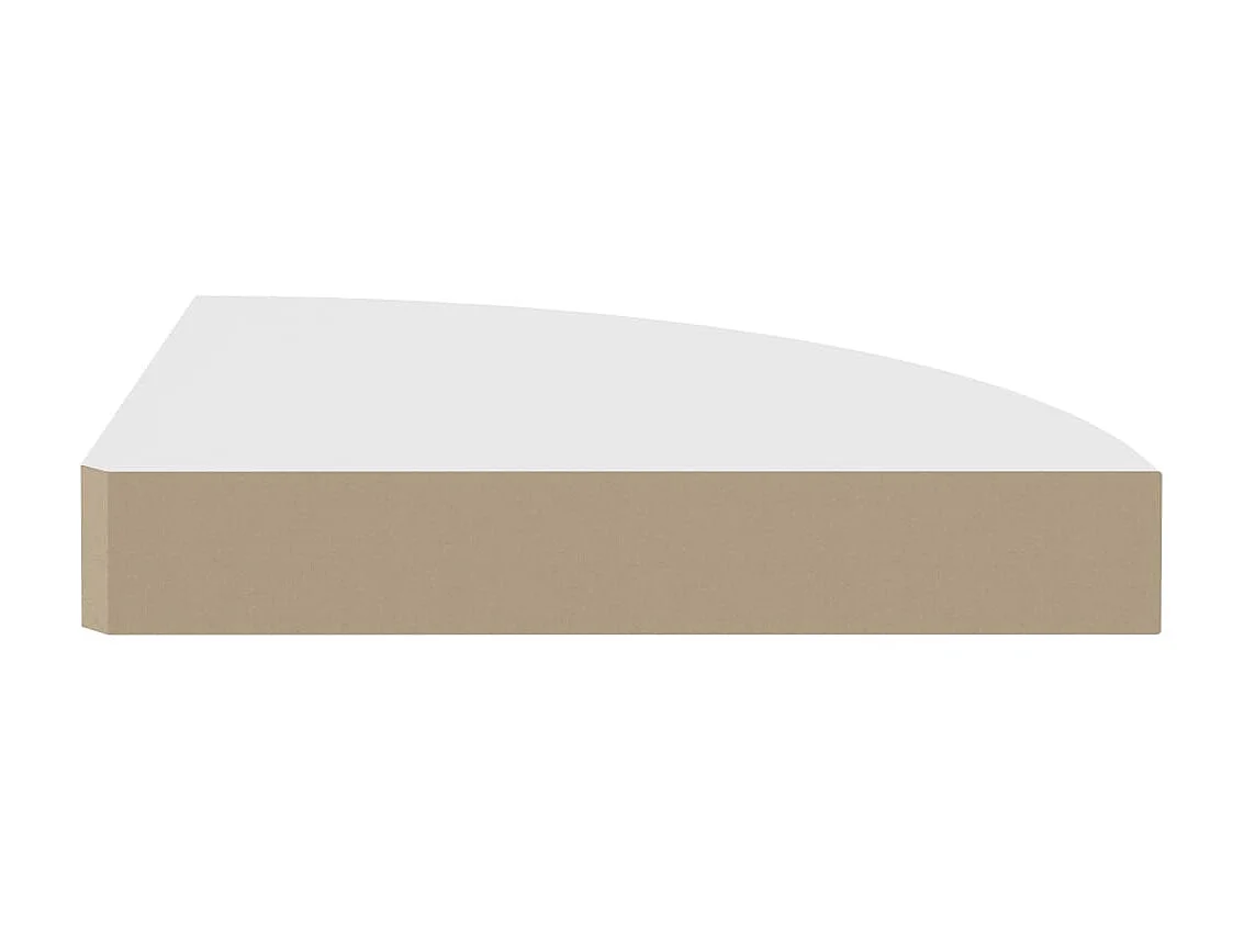 Hoekwandschap 35x35x3,8 cm MDF eikenkleurig en wit