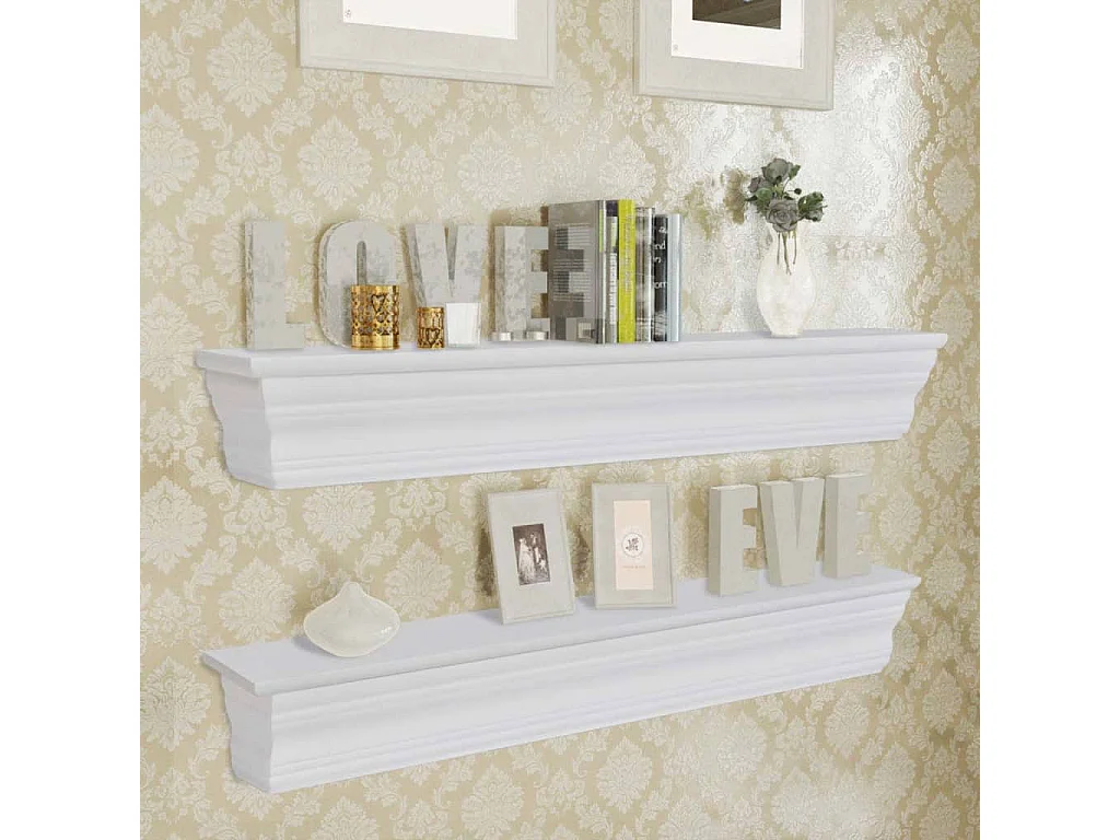 Étagères murales Aaliyah 2 pcs Blanc