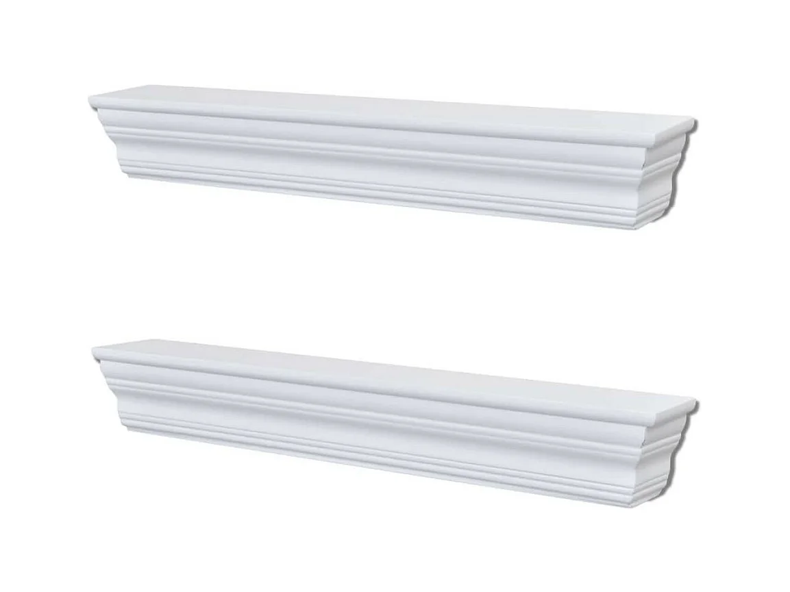 Étagères murales Aaliyah 2 pcs Blanc