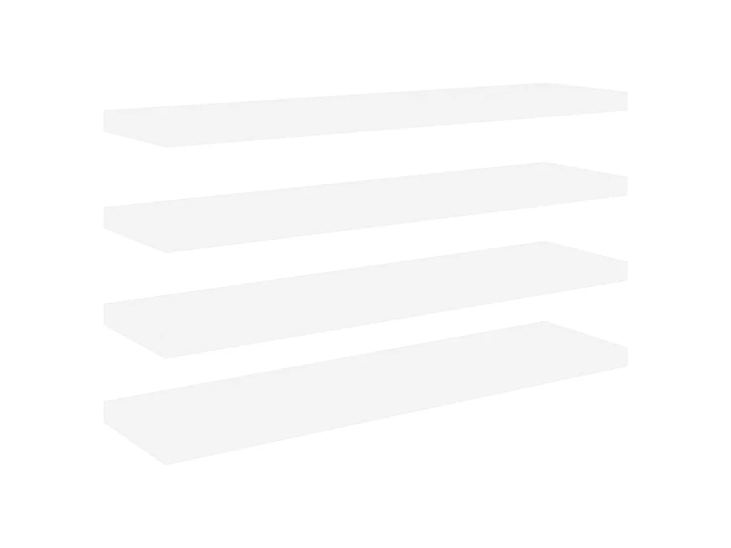 Étagères flottantes 4 pcs Chêne et blanc 100x23,5x3,8 MDF