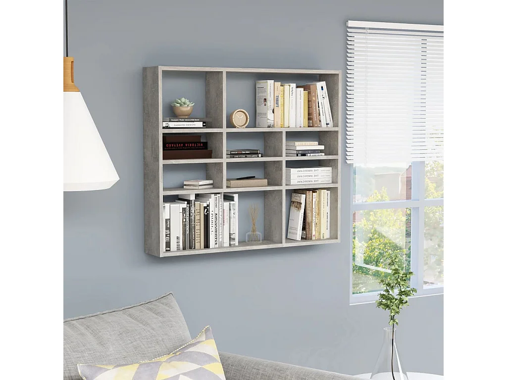 Étagère murale Gris béton 90x16x78