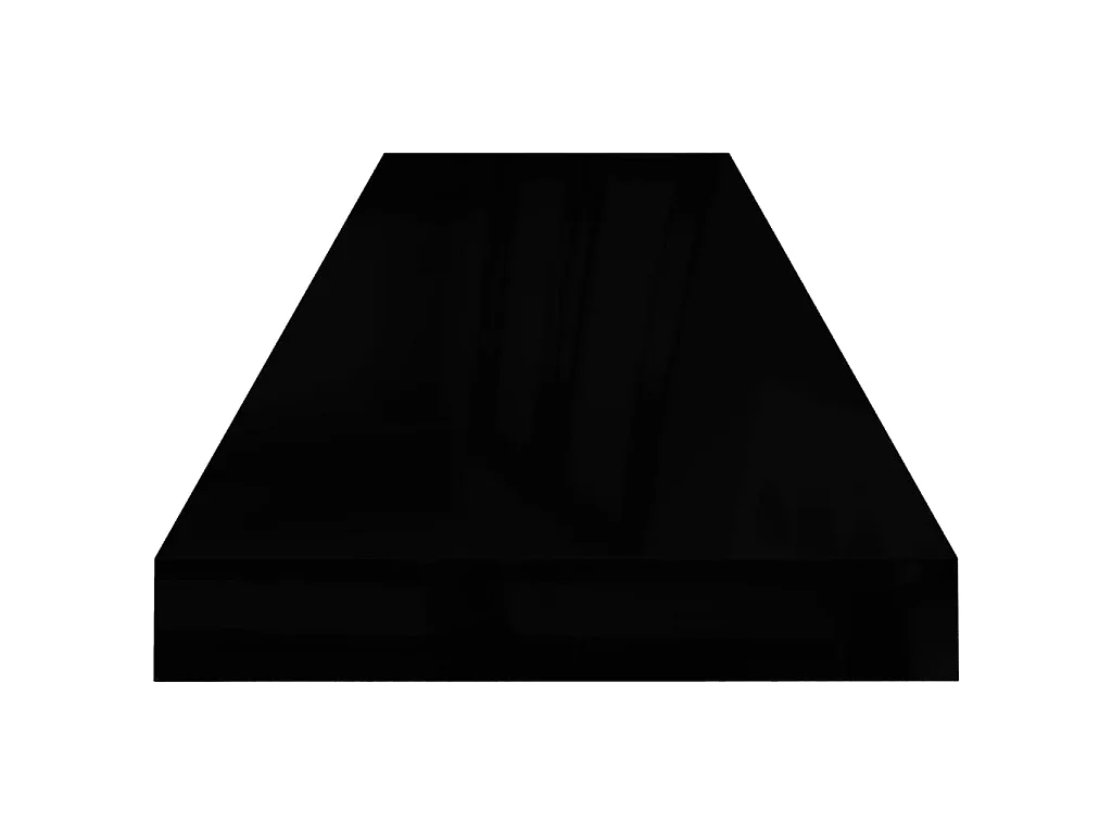 Étagère murale flottante 4 pcs Noir brillant 90x23,5x3,8 MDF