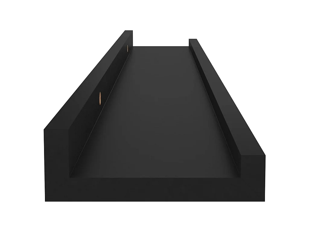 Étagères murales 4 pcs Noir 60x9x3