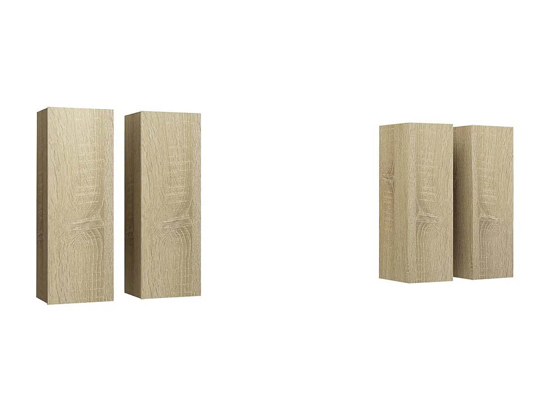 Etagère murale 4 pcs Chêne sonoma 30,5x30x90