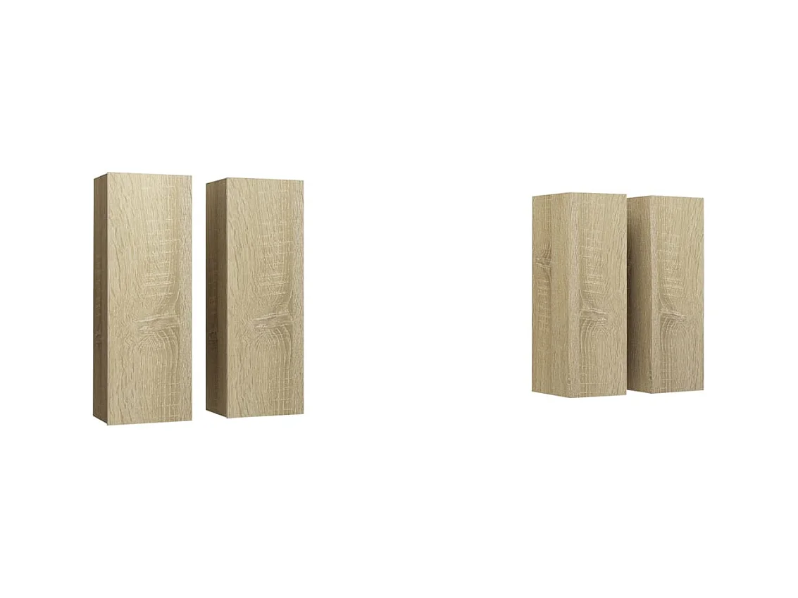 Etagère murale 4 pcs Chêne sonoma 30,5x30x90