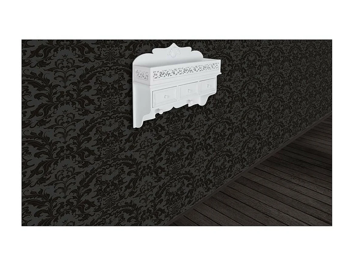 Étagère murale avec 3 tiroirs 2 crochets