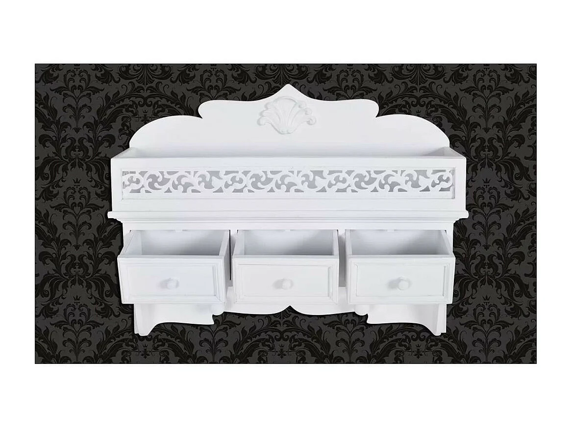 Étagère murale avec 3 tiroirs 2 crochets