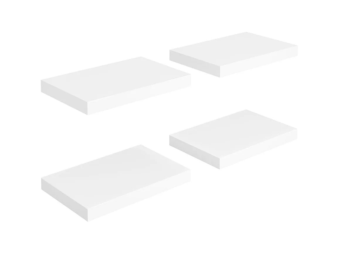 Étagères murales flottantes 4 pcs Blanc 40x23x3,8 MDF