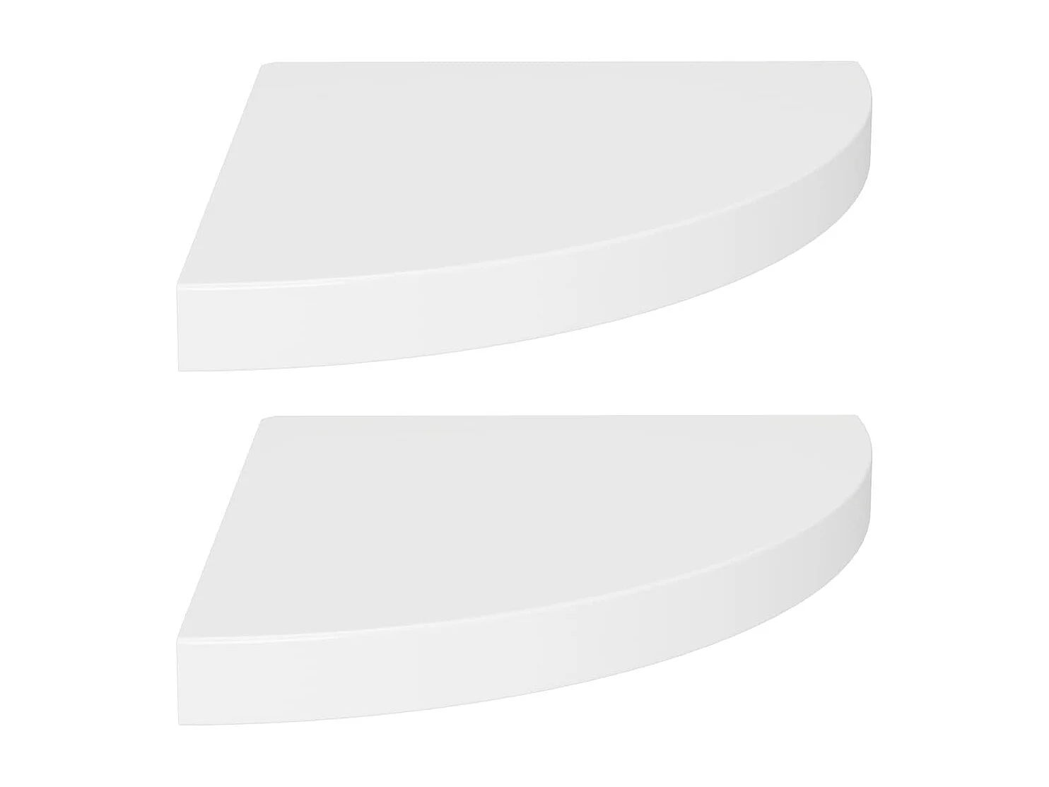 Étagères d'angle flottantes 2 pcs Blanc 35x35x3,8 MDF