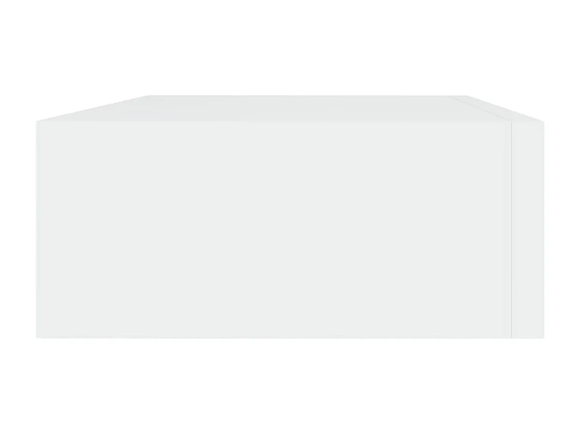 Étagères à tiroirs murales 2 pcs Blanc 40x23,5x10 MDF