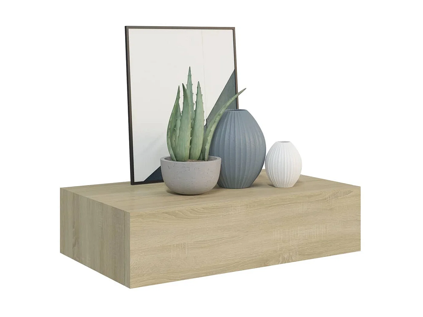 Étagères à tiroirs murales 2 pcs Chêne 40x23,5x10 MDF