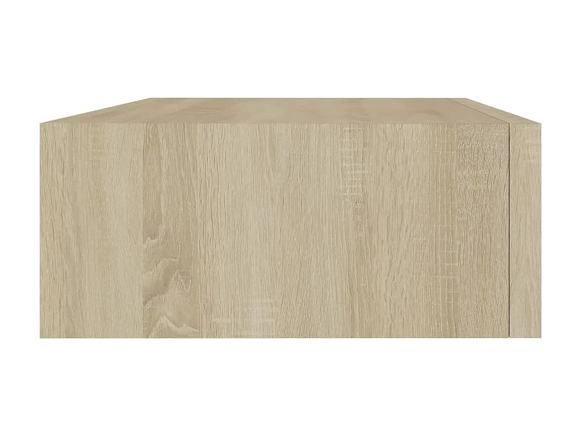 Étagères à tiroirs murales 2 pcs Chêne 40x23,5x10 MDF