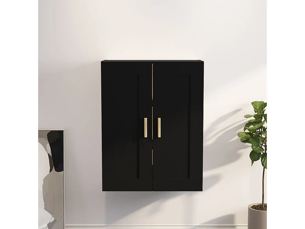 Armoire murale Noir 69,5x32,5x90 Bois d'ingénierie