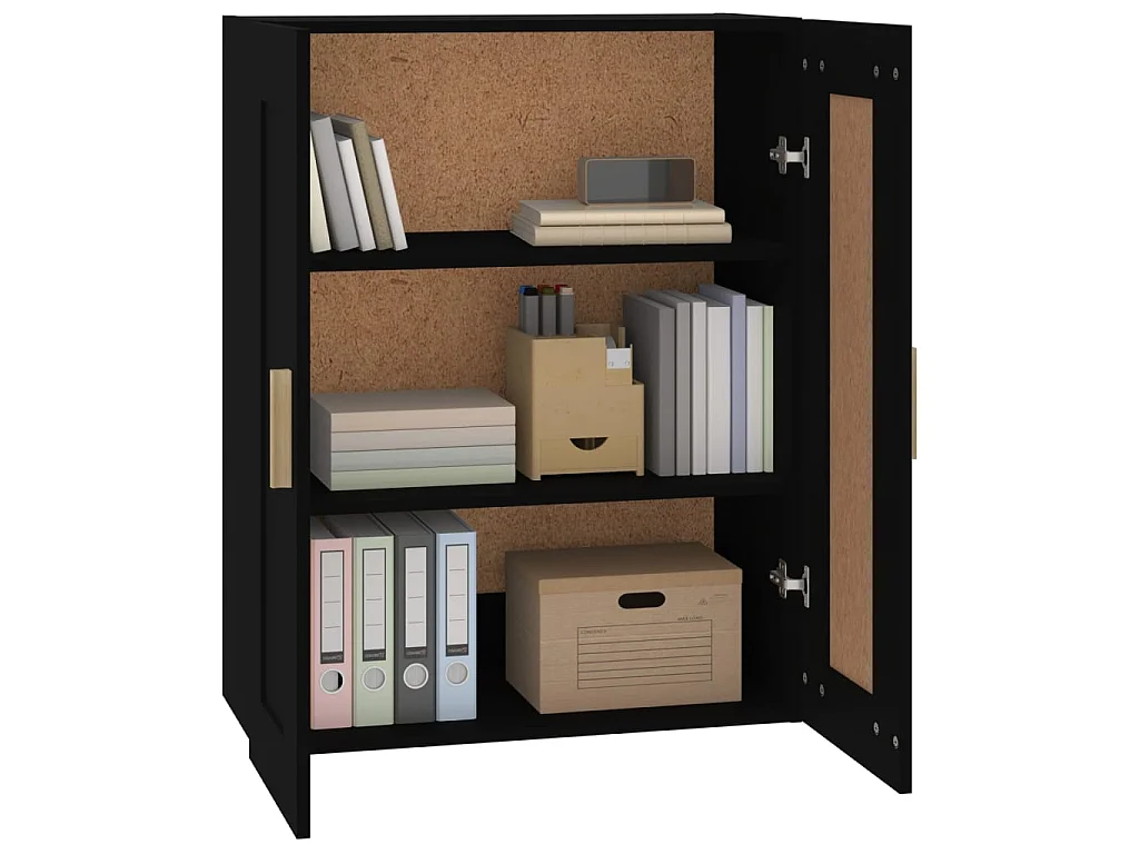 Armoire murale Noir 69,5x32,5x90 Bois d'ingénierie
