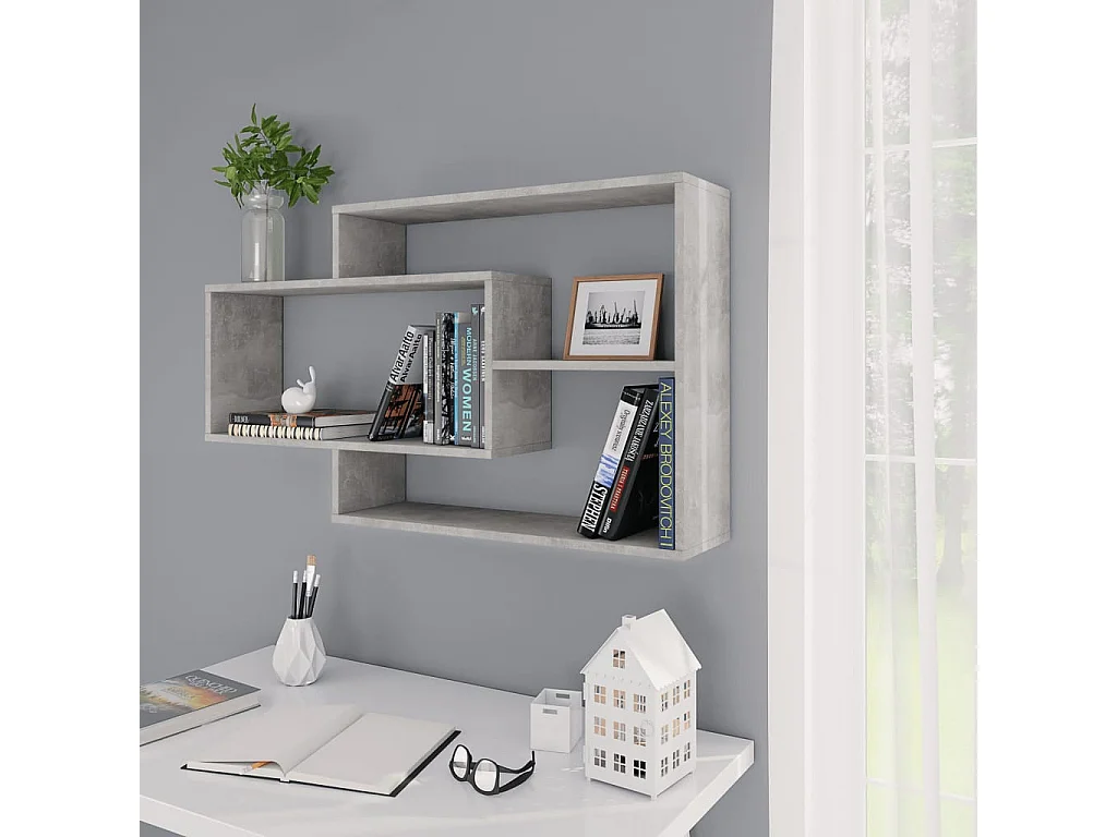 Étagères murales Gris béton 104x20x60