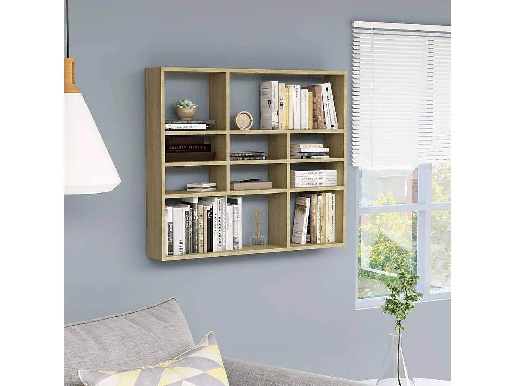 Étagère murale Chêne sonoma 90x16x78