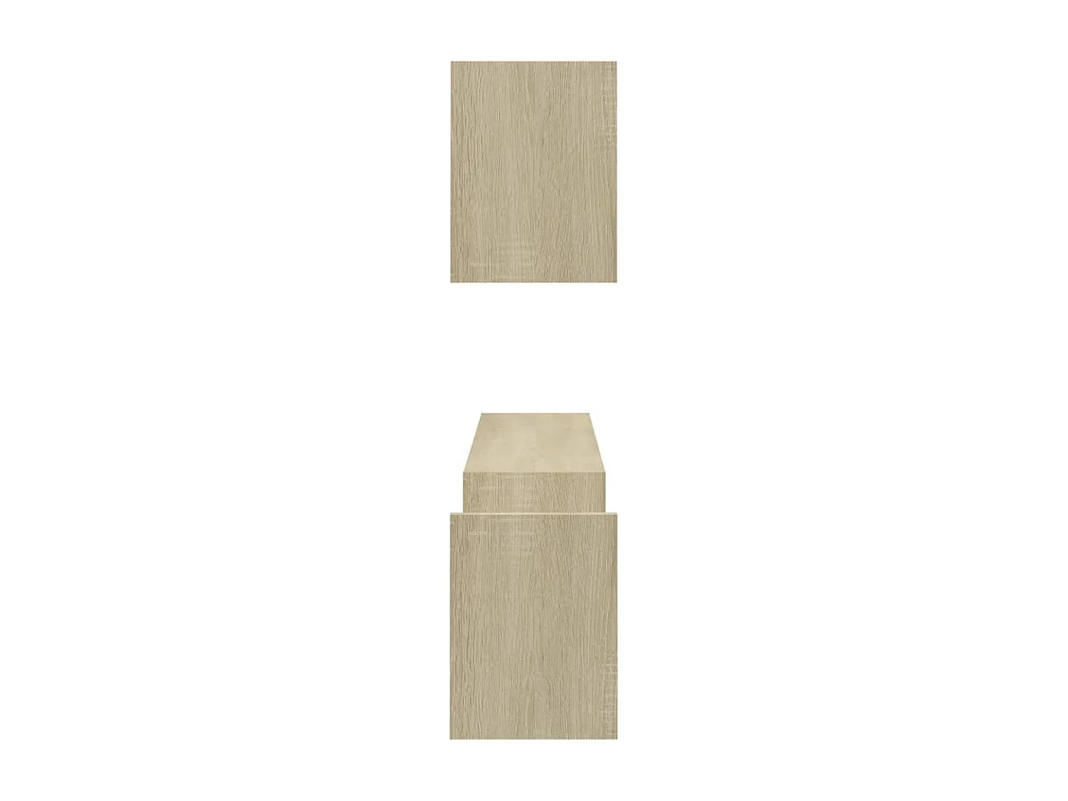 Lot de 2 étagères murales en bois Kolika L100xH20xP15 – Collection originale-Chêne clair