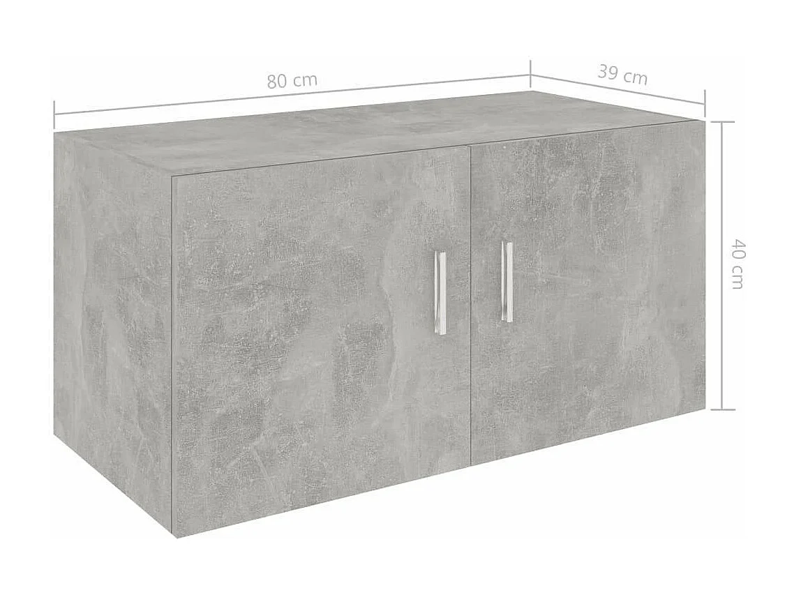 Armoire murale Gris béton 80x39x40
