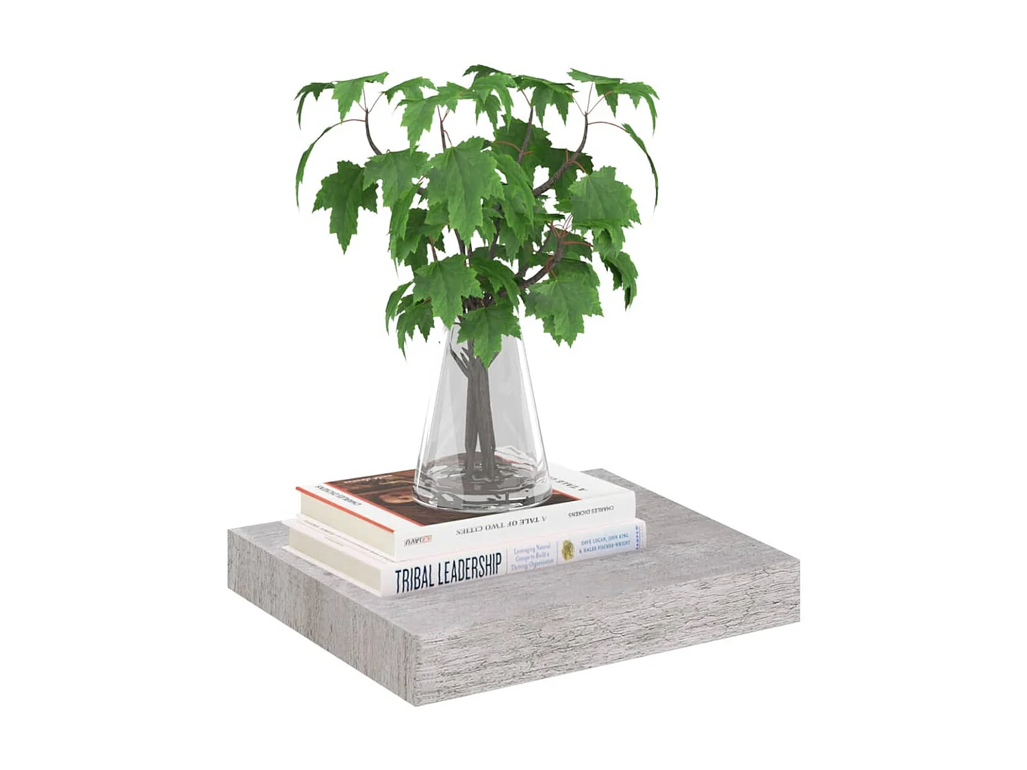 Étagère murale flottante Gris béton 23x23,5x3,8 MDF