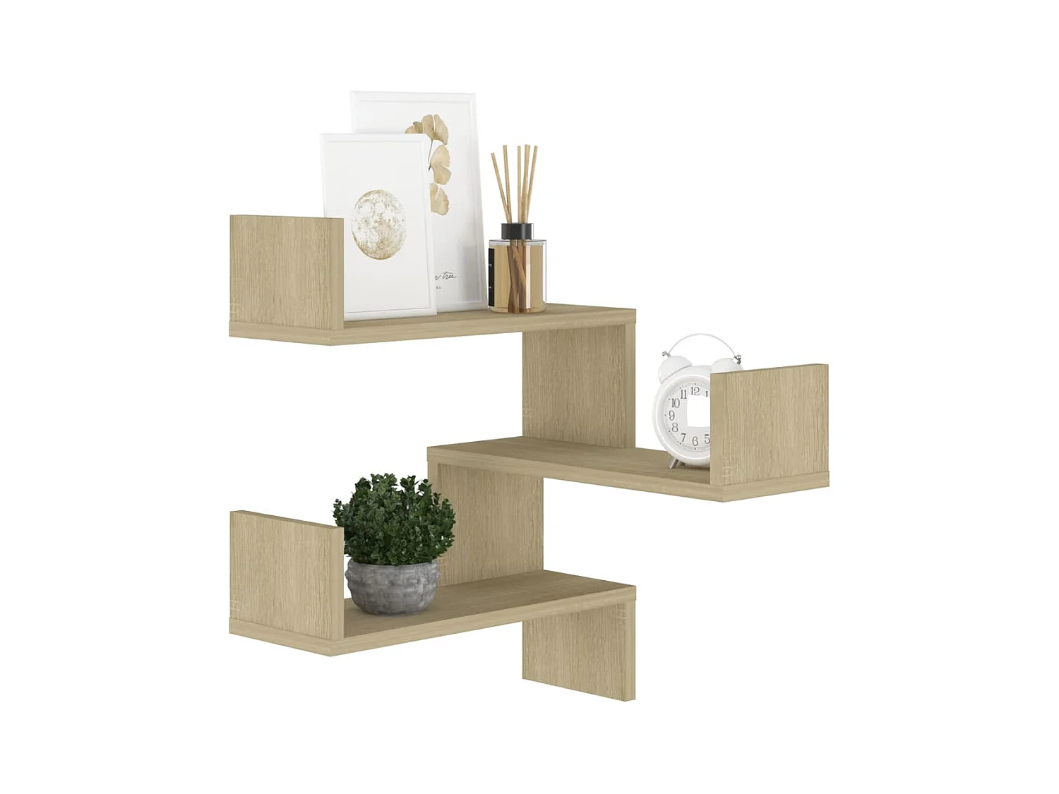 Hoekwandschap 40x40x50 cm bewerkt hout sonoma eikenkleurig