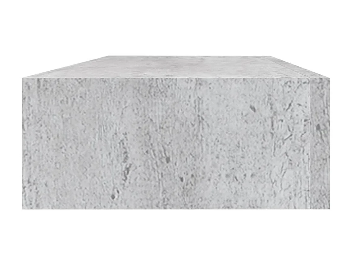 Étagères à tiroir murales 2 pcs Gris béton 60x23,5x10 MDF