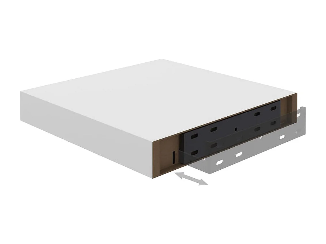 Étagères murales flottantes 2 pcs Blanc 23x23,5x3,8 MDF