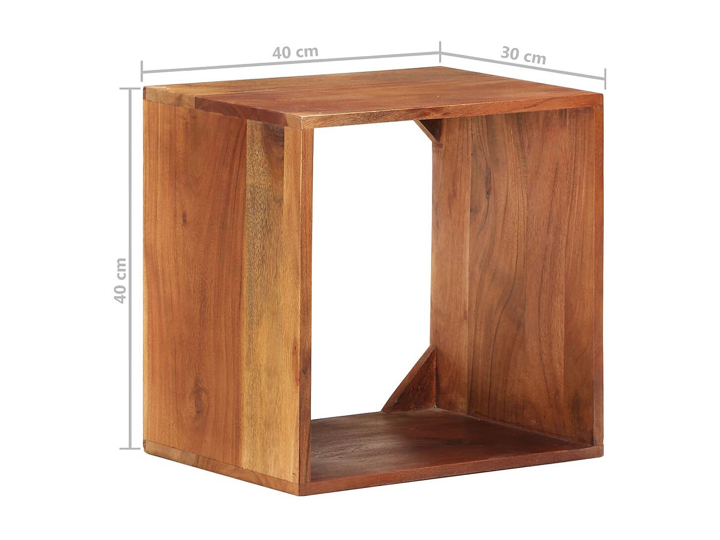 Étagère Murale Flottante En Bois - 2 étagères 40x30 Cm - Style Rustique Vintage - Neuf